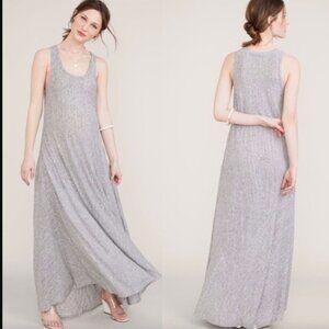 Hatch Gwen Striped Maxi Tank Maternity Linen Dress